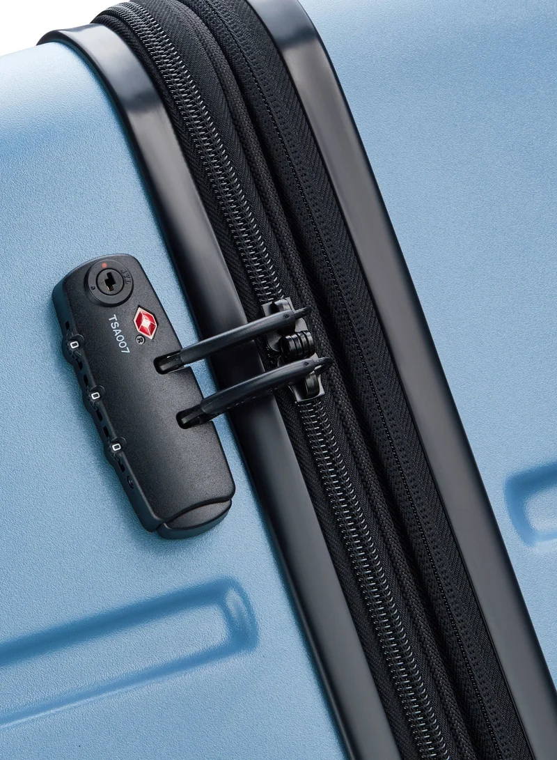 DELSEY Paris Camelia 82 Cm Large 4-Double Wheeled Expandable Check-In Luggage Trolley Case - Light Blue